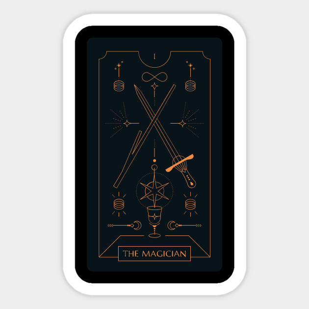 The Magician Tarot Card Sticker by moonlobster